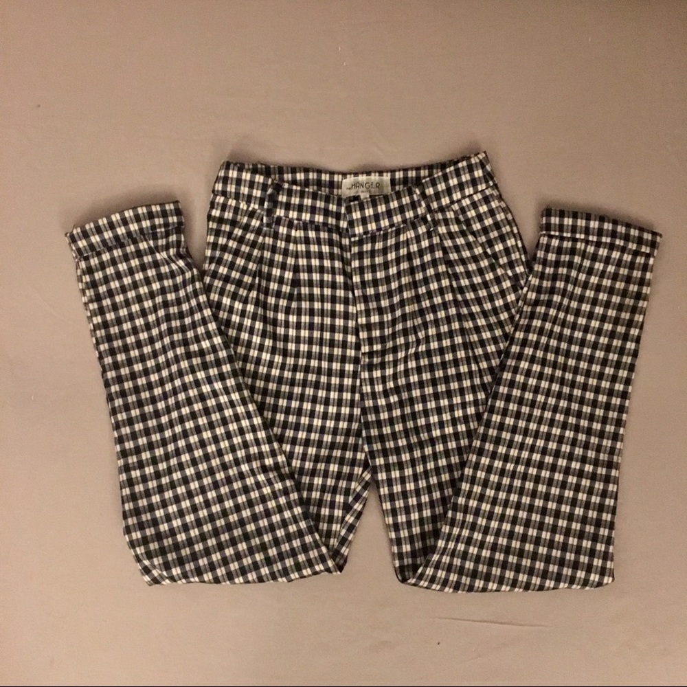 The Hanger Plaid Cigarette Trousers